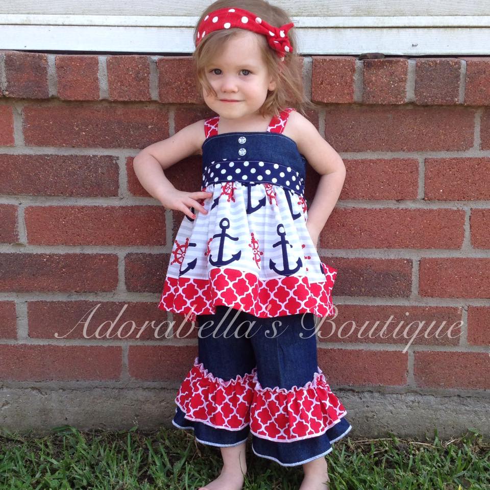 Kara's Triple Ruffle Pants and Capris Sizes NB to 8 Kids and Dolls PDF  Pattern