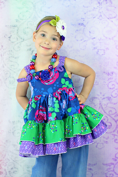 Kadence's Knot Top and Dress Sizes NB to 8 Kids and Dolls PDF Pattern