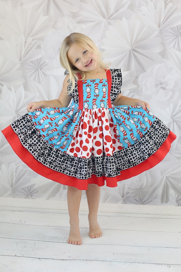 Nova's Square Flutter Top and Dress Sizes NB to 14 Kids and Dolls PDF Pattern