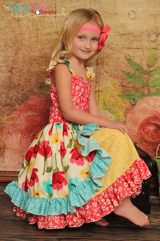 Sarafina's Fitted Party Dress Sizes NB to 8 Kids and Dolls PDF Pattern