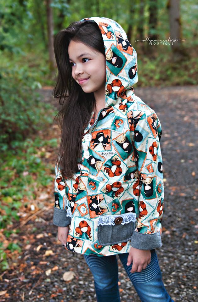 Children Reversible Hooded Jacket Pattern Pdf Sewing Baby 