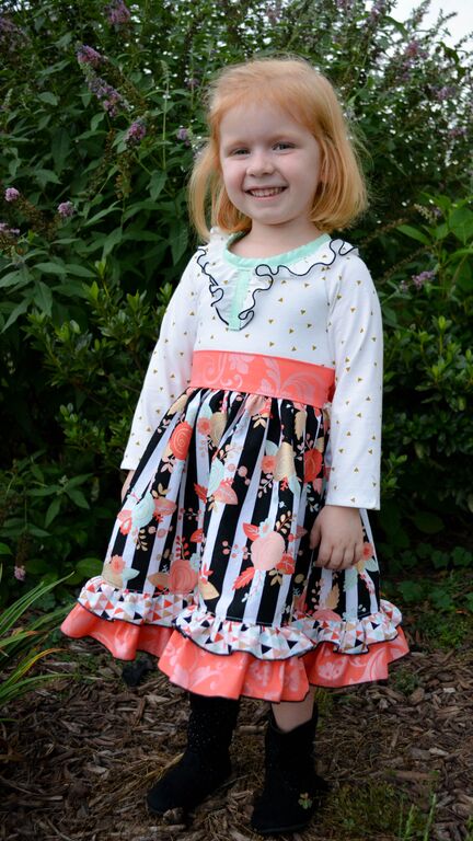 Tallulah’s Knit and Woven Dress and Maxi Sizes NB to 8 Kids PDF Pattern