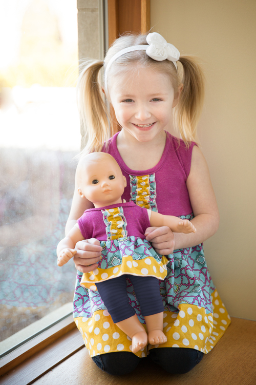Tabitha's Knit T-Shirt Dress and Top Sizes NB to 15/16 Kids and Dolls PDF Pattern