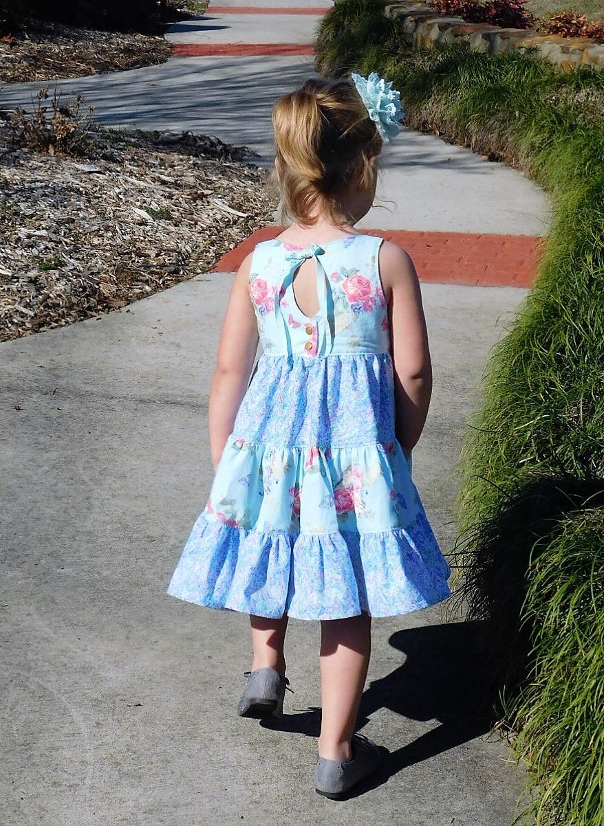 Doris' Tiered Party Dress Sizes NB to 14 Kids and Dolls PDF Sewing Pattern