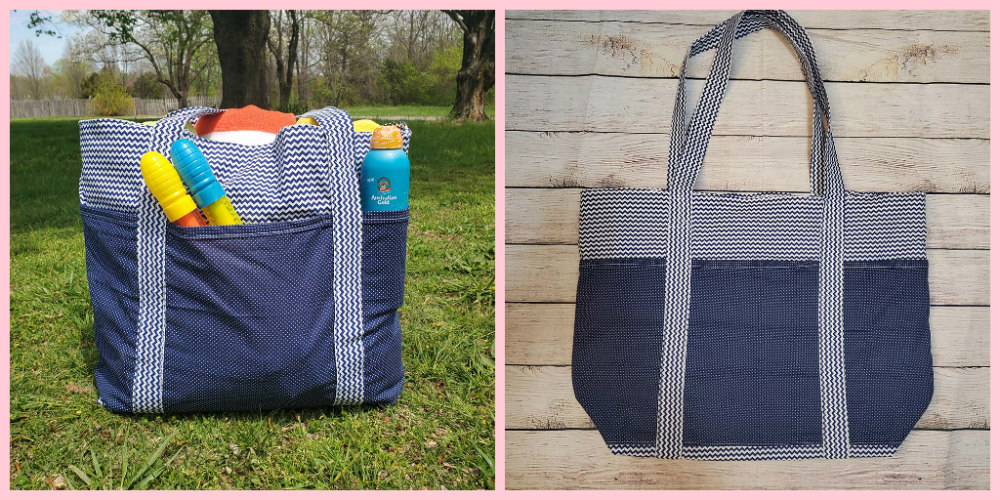 Beach Bound Straw Tote - a Beach Bag Sewing Pattern