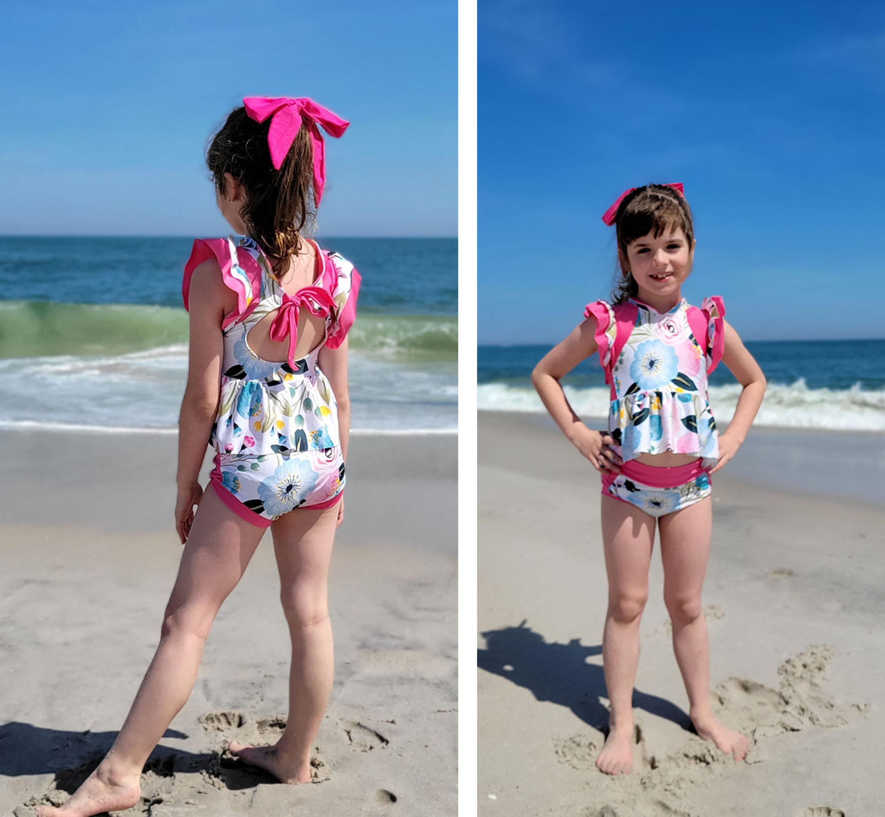 Cher's Color-Blocked Swimsuit Sizes 2T to 14 Kids PDF Pattern