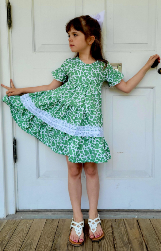 Eva's Tiered Dress Size Sizes 2T to 14 Kids PDF Pattern