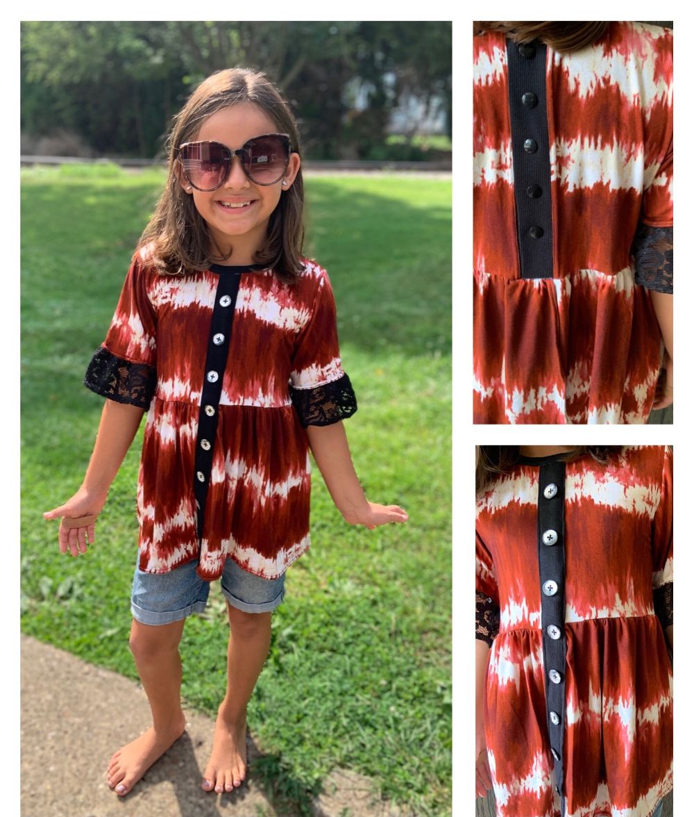 Wildflowers Knit Top Sizes 2T to 14 Kids PDF Pattern