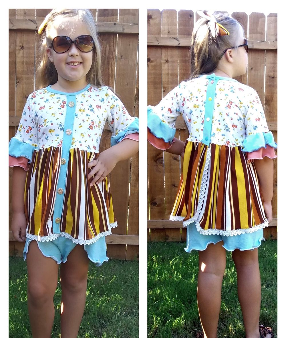 Wildflowers Knit Top Sizes 2T to 14 Kids PDF Pattern