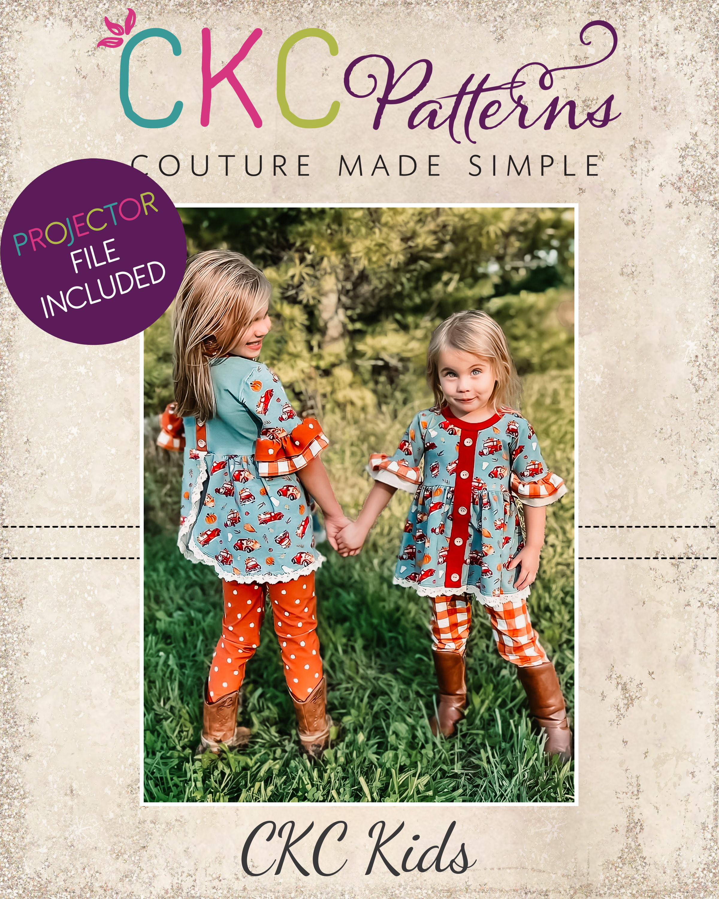 Wildflowers Knit Top Sizes 2T to 14 Kids PDF Pattern
