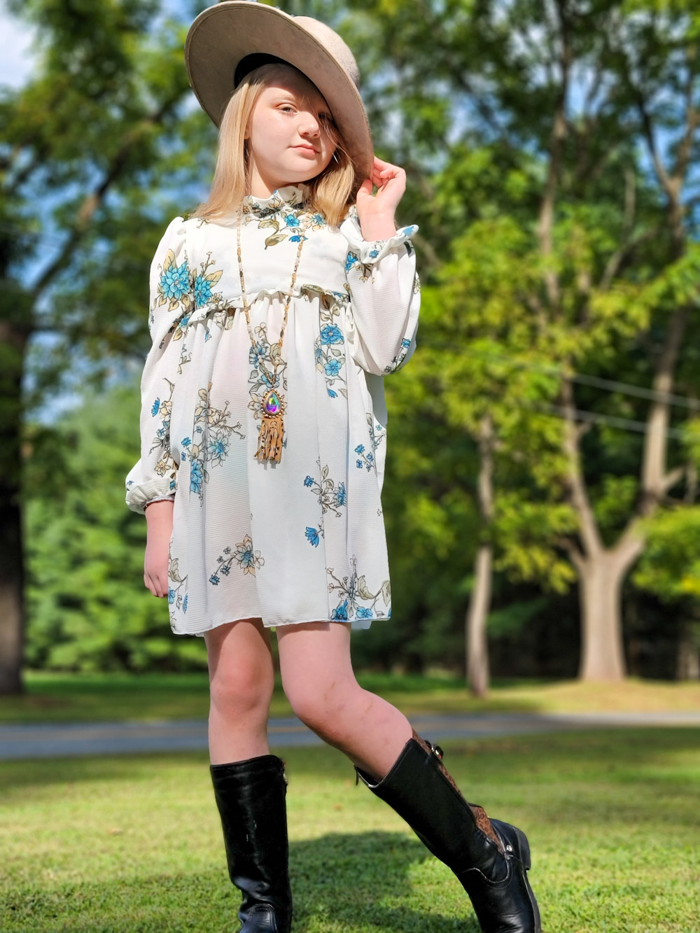Edyis’ Elegant Top & Dress Dress Sizes 2T to 14 Kids PDF Pattern