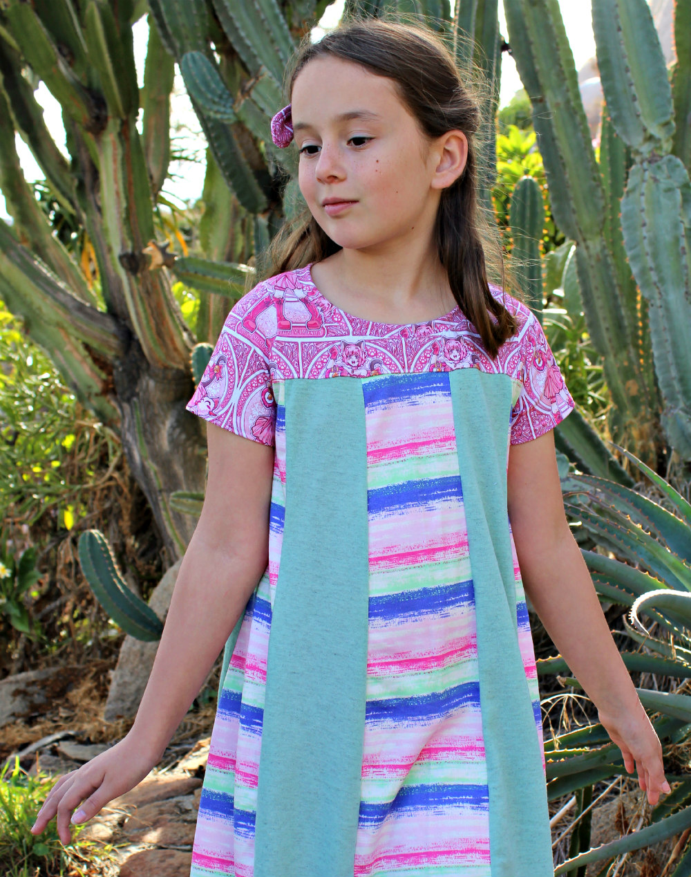 Inola's Colorblocked Dress and Top Sizes 2T to 14 Kids PDF Pattern