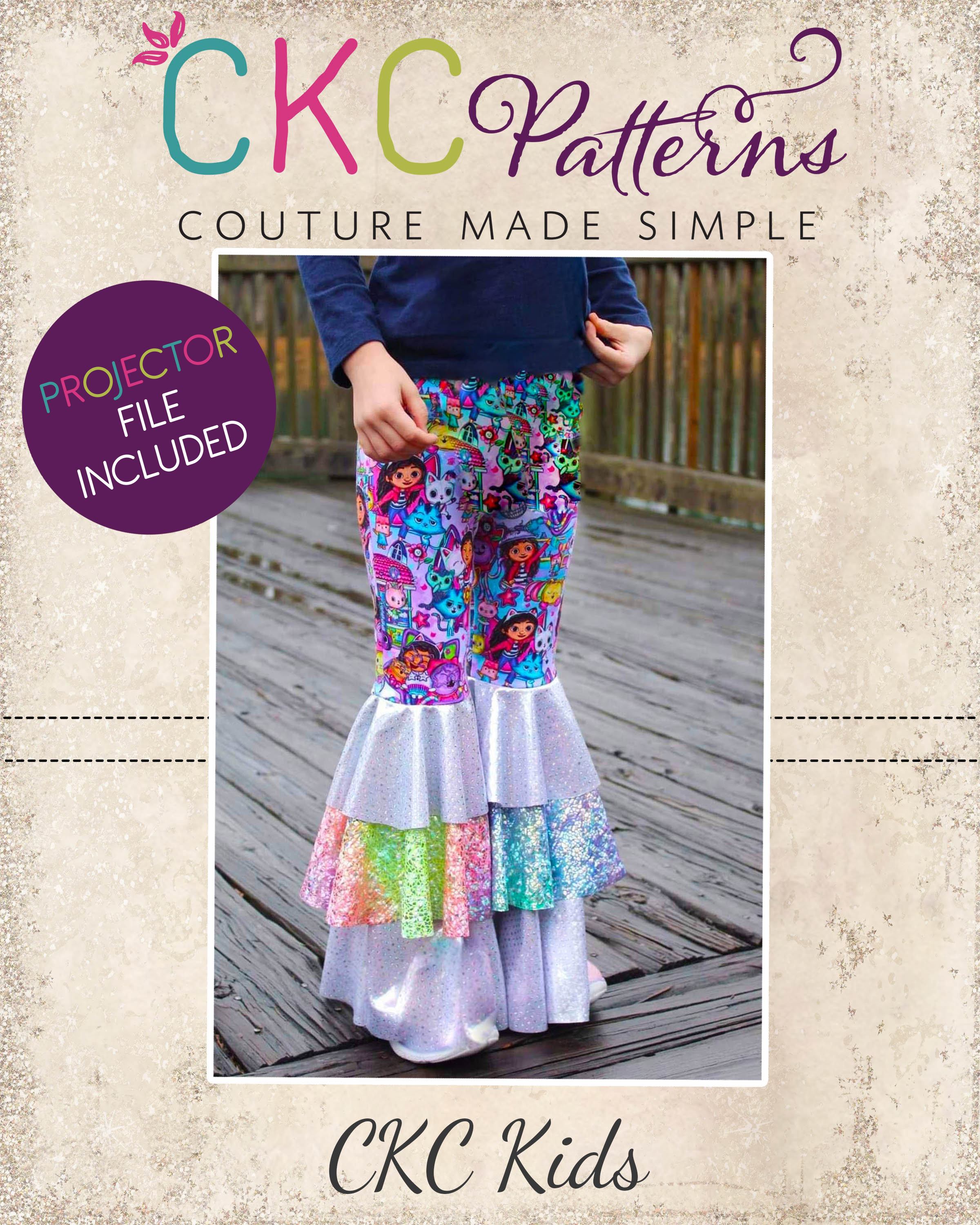 Frankfurt's Fancy Pants Sizes 2T to 14 Kids and Dolls PDF Pattern