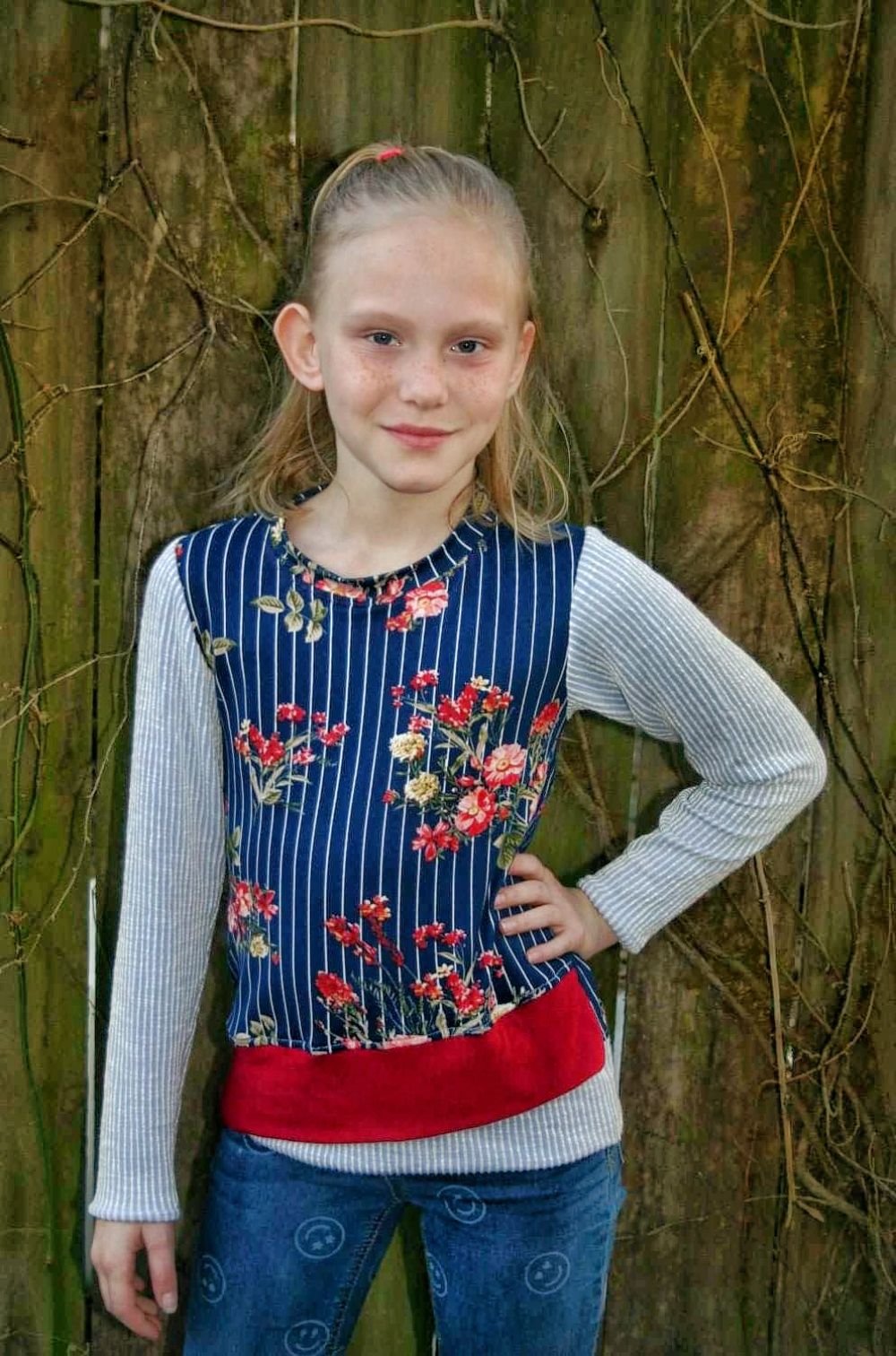 Madly's Asymmetrical Top Sizes 2T to 14 Kids and Dolls PDF Pattern