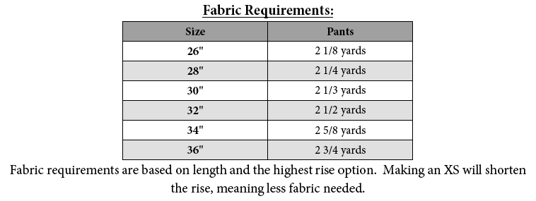 Marsha's Flared Pants and Capris Sizes XS to 5X Adults PDF Pattern