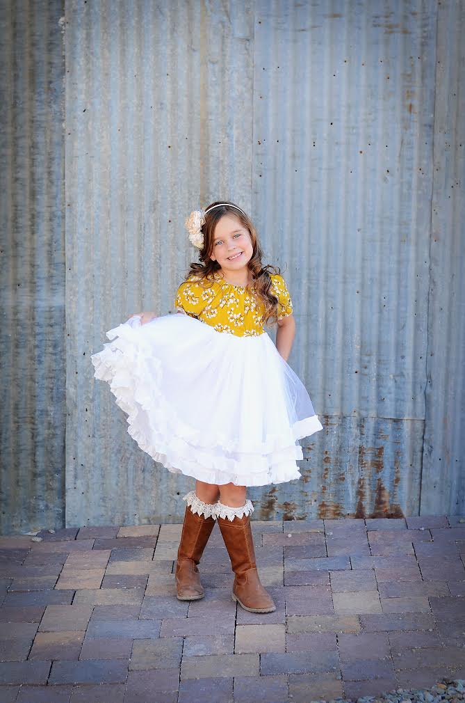 Shirley's Fabric Petti Top and Dress Sizes 6/12m to 8 Kids PDF Pattern