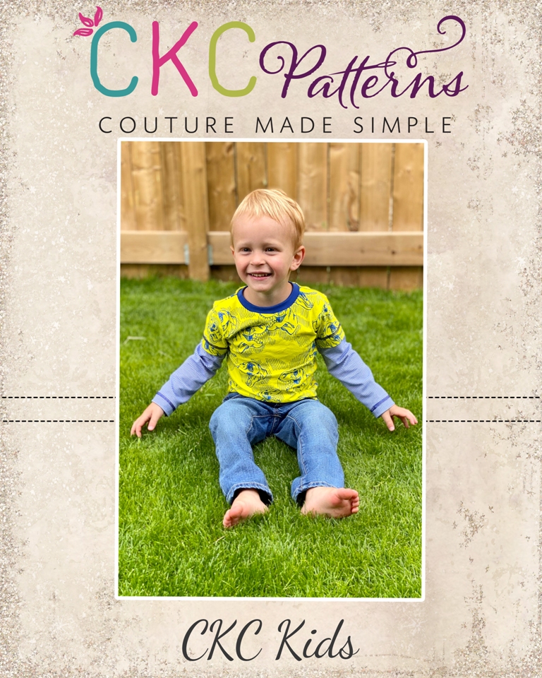 Liam's Layered T-Shirt Sizes 2T to 14 Kids PDF Pattern