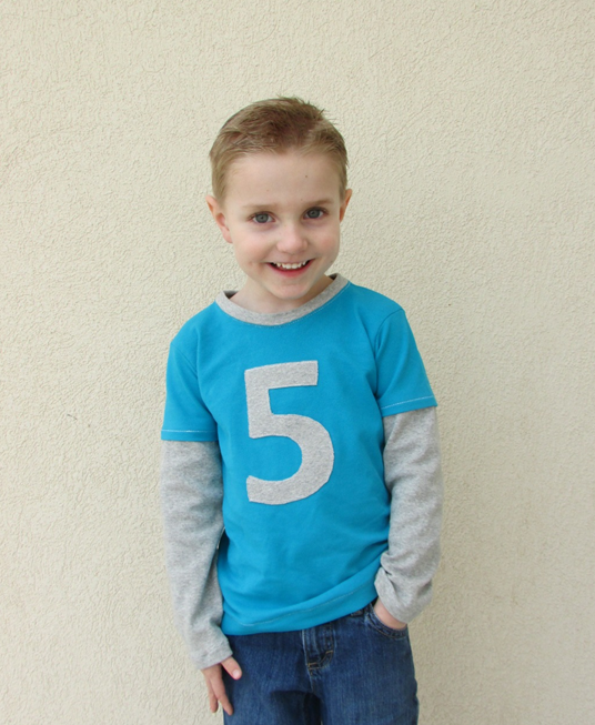 Liam's Layered T-Shirt Sizes 2T to 14 Kids PDF Pattern