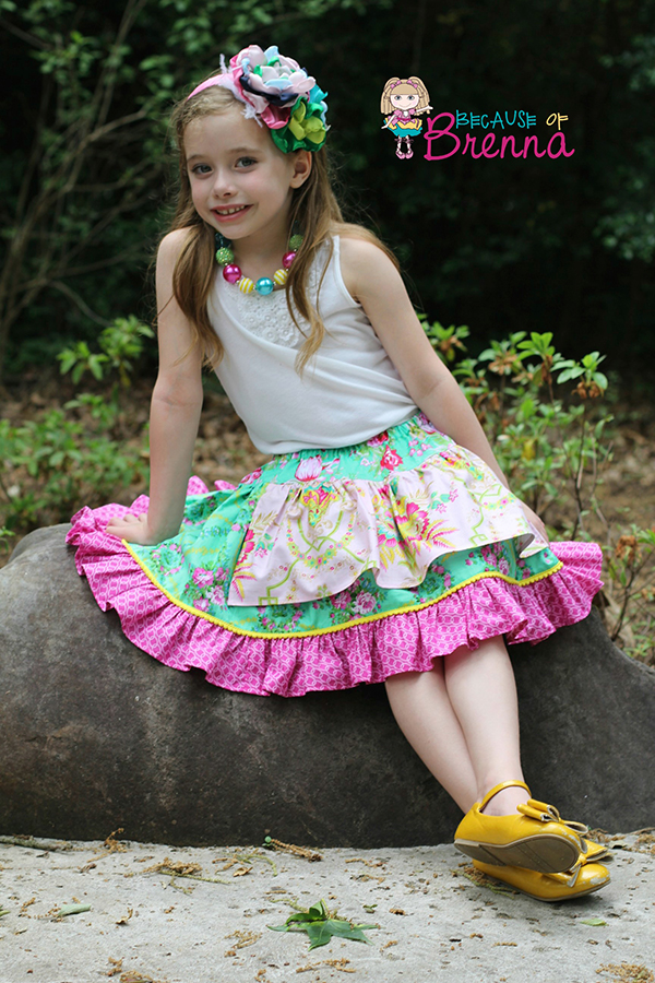 Elliette's Boutique Apron Skirt Sizes 6/12m to 8 Kids and Dolls PDF Pattern