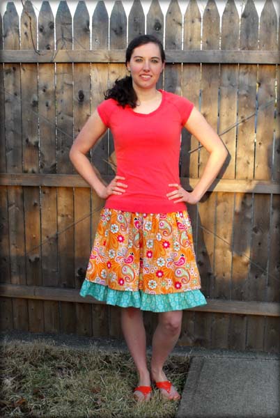 Antoinette's Double Layer Twirly Skirt Sizes XS to 5X Women PDF Pattern