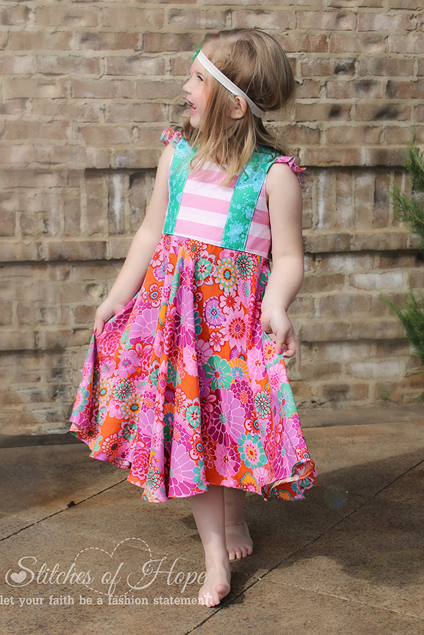 Luna's Full Circle Skirt Dress Sizes 6/12m to 8 Kids PDF Pattern