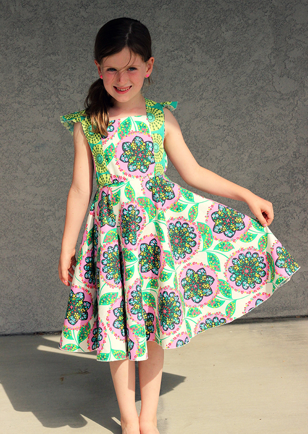 Luna's Full Circle Skirt Dress Sizes 6/12m to 8 Kids PDF Pattern