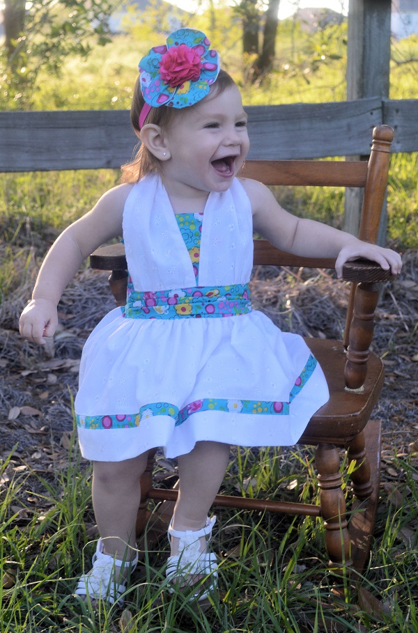 Lexie's Retro Halter Dress Sizes 6/12m to 15/16 Kids and Doll PDF Pattern