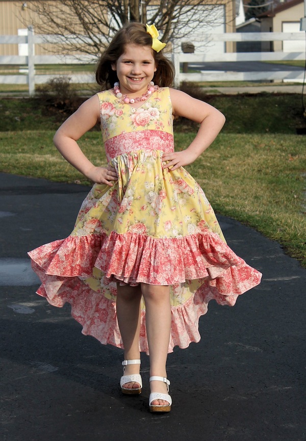 Hope's Hi-Low Dress Sizes 6/12m to 15/16 Kids and Dolls PDF Pattern