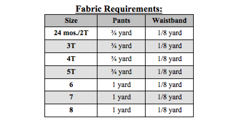 Frankfurt's Fancy Pants Sizes 2T to 14 Kids and Dolls PDF Pattern