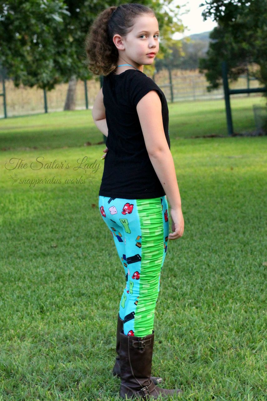 Priscilla's Ruched or Cuffed Leggings Sizes 6/12m to 15/16 Kids PDF Pattern