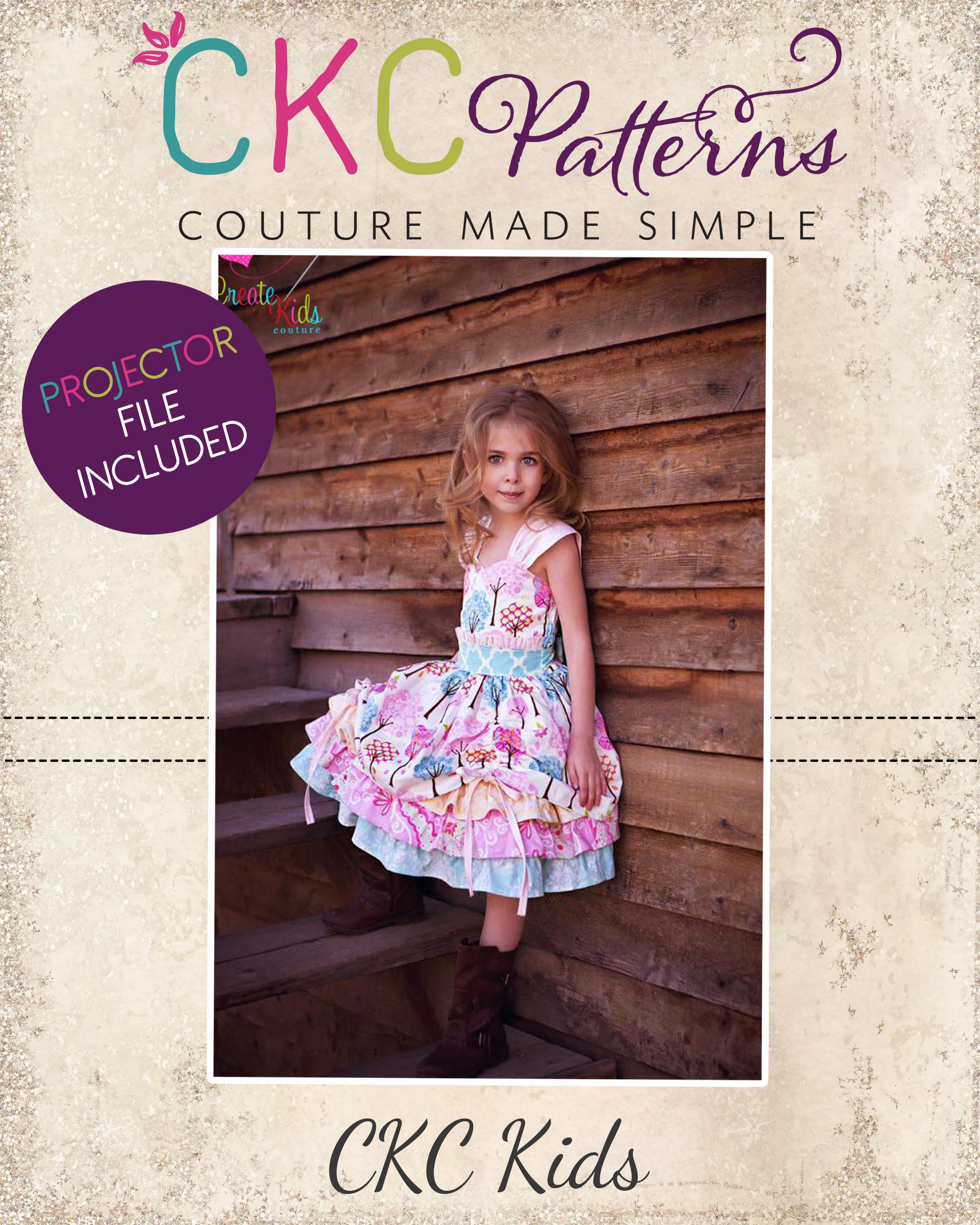 Larkin's Fancy Party Dress Sizes NB to 16 Kids and Dolls PDF Pattern