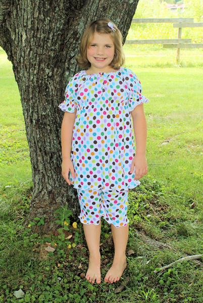 Abby's Night Gown and Bloomers Set Sizes 6/12m to 15/16 Kids and Dolls  PDF Pattern