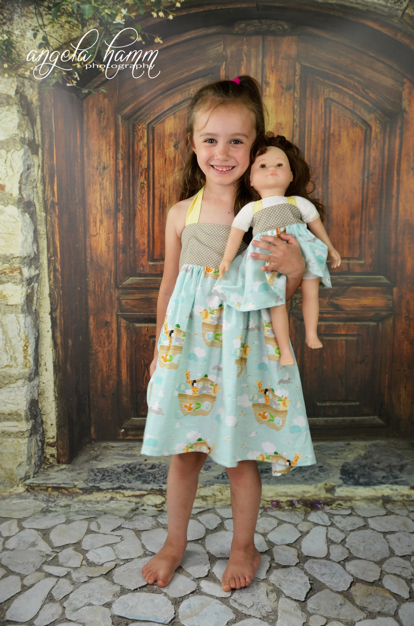 Amber's Simple Halter Top and Dress Sizes 6/12m to 15/16 Girls and Dolls  PDF Pattern