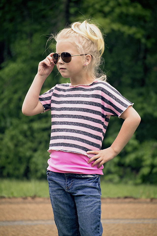 Neve’s Crop Top T‐Shirt Sizes 6/12m to 15/16 Kids and Dolls PDF Pattern