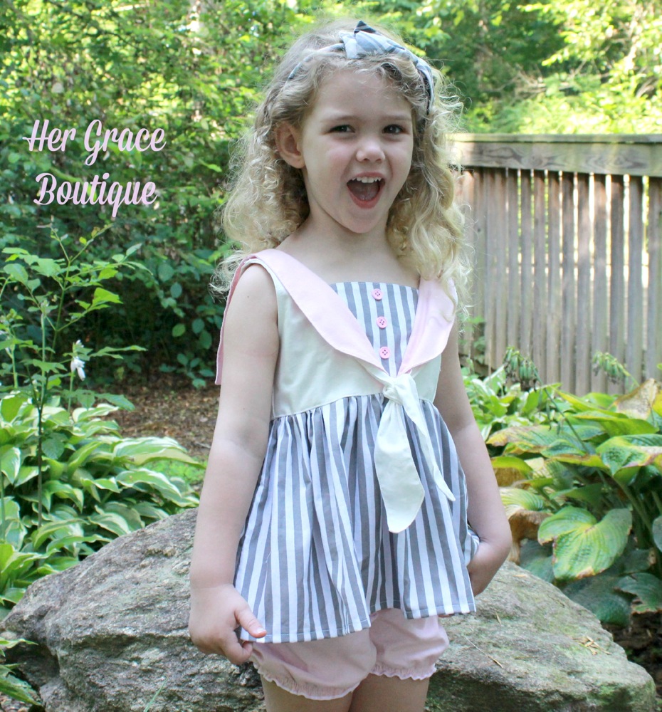 Sybil's Sailor Dress & Top Sizes 6/12m to 8 Girls PDF Pattern