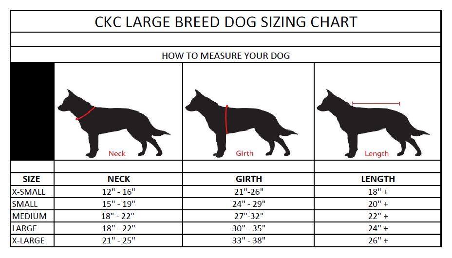 Dog Hat Size Chart