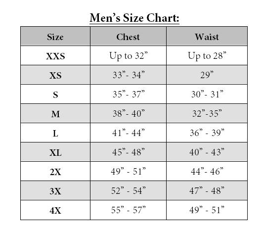kasper size chart