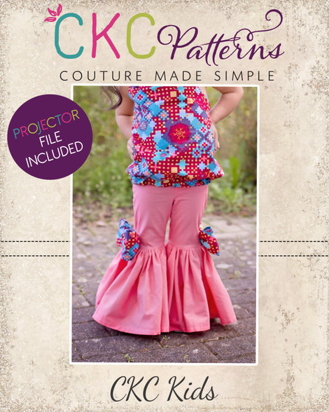Juniper's Ruffled Bell Bottoms Sizes 6/12m to 14 Kids PDF