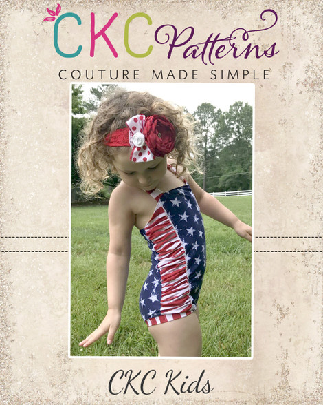 Sloane's Ruched Summer Swimsuit Sizes NB to 8 Kids and Dolls PDF