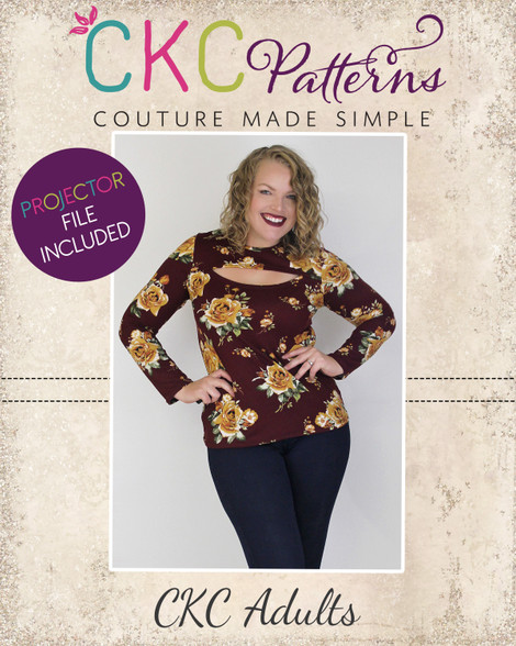 Kimora's Keyhole Top and Dress Sizes XXS to 3X Adults PDF Pattern