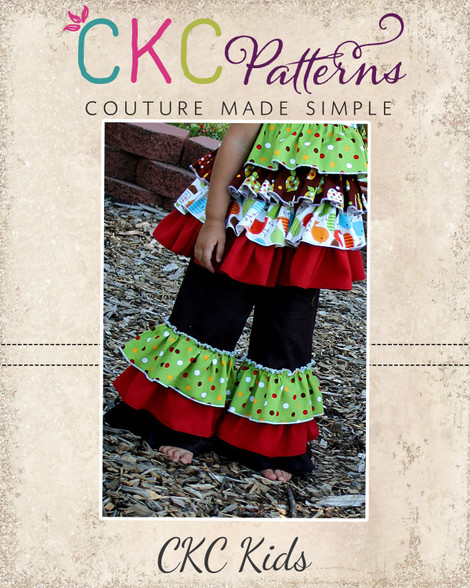 Kara's Triple Ruffle Pants and Capris Sizes NB to 8 Kids and Dolls