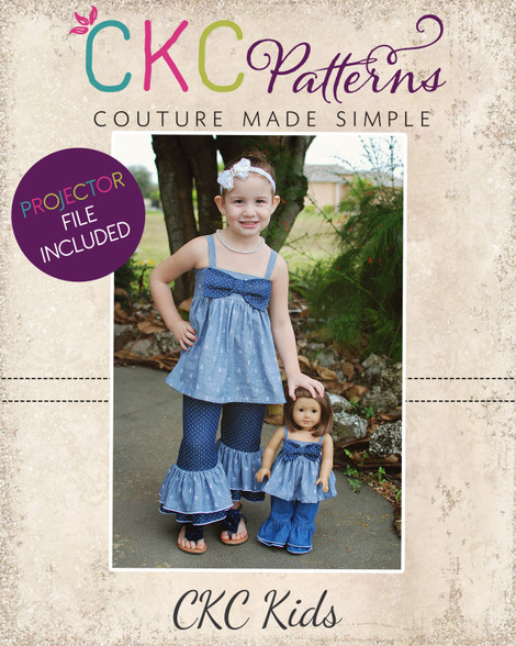 Tiffany's Bow & Ruffle Leggings  downloadable PDF sewing pattern