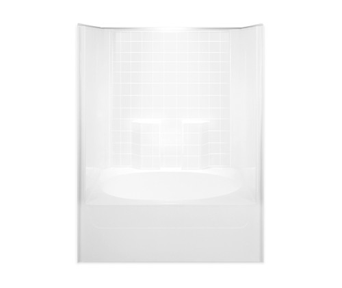 Aquarius Acrylx One Piece Tub Shower 60 W X 32 1 2 D X 74 H Tile Pattern G 36 Ts Tile