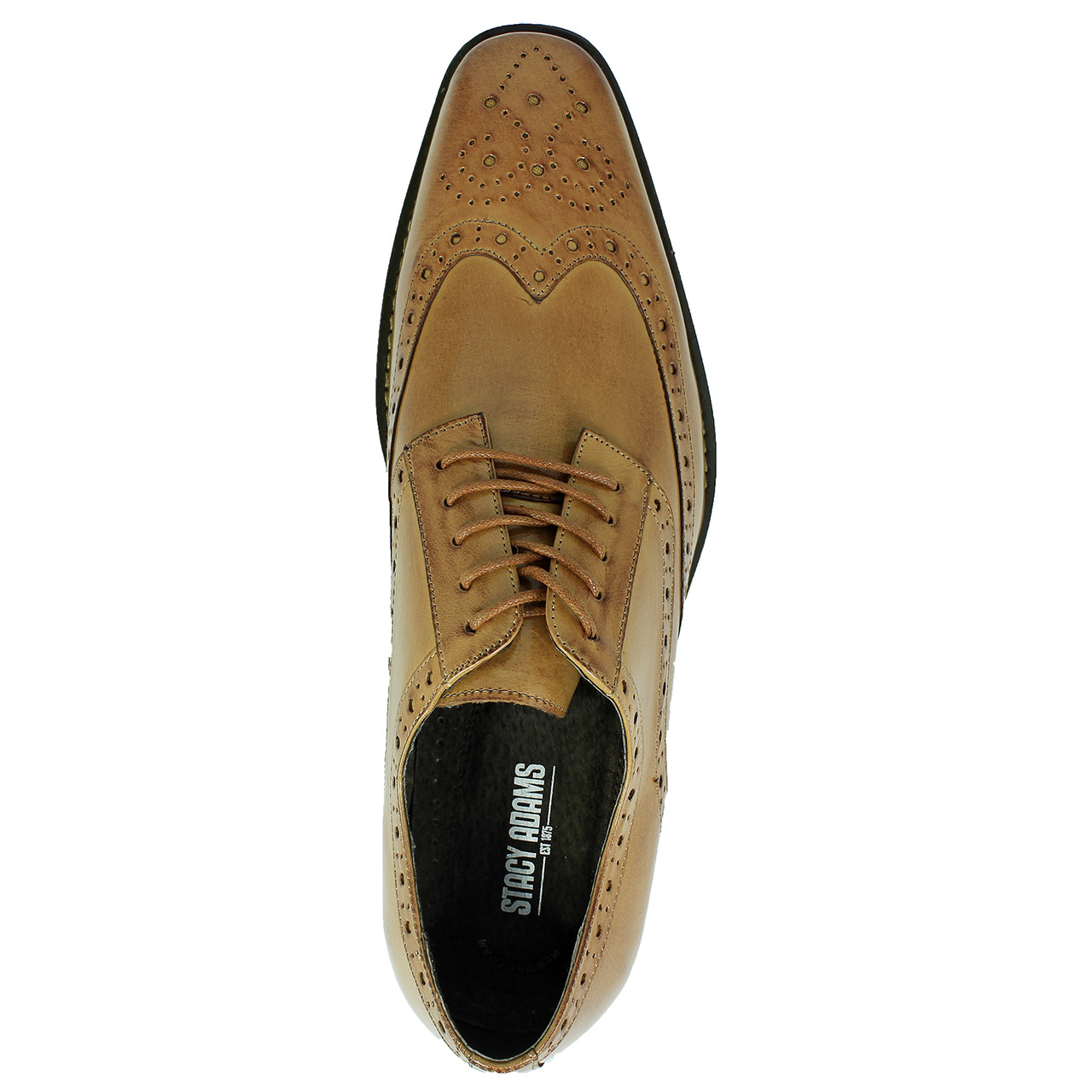 stacy adams tinsley wingtip oxford tan