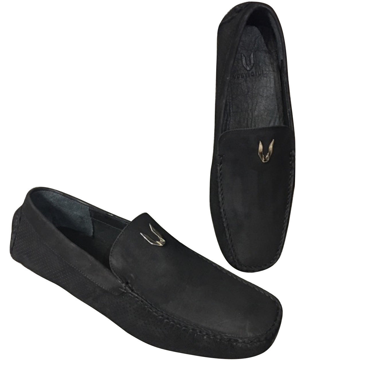 Nubuck leather loafers Clearance