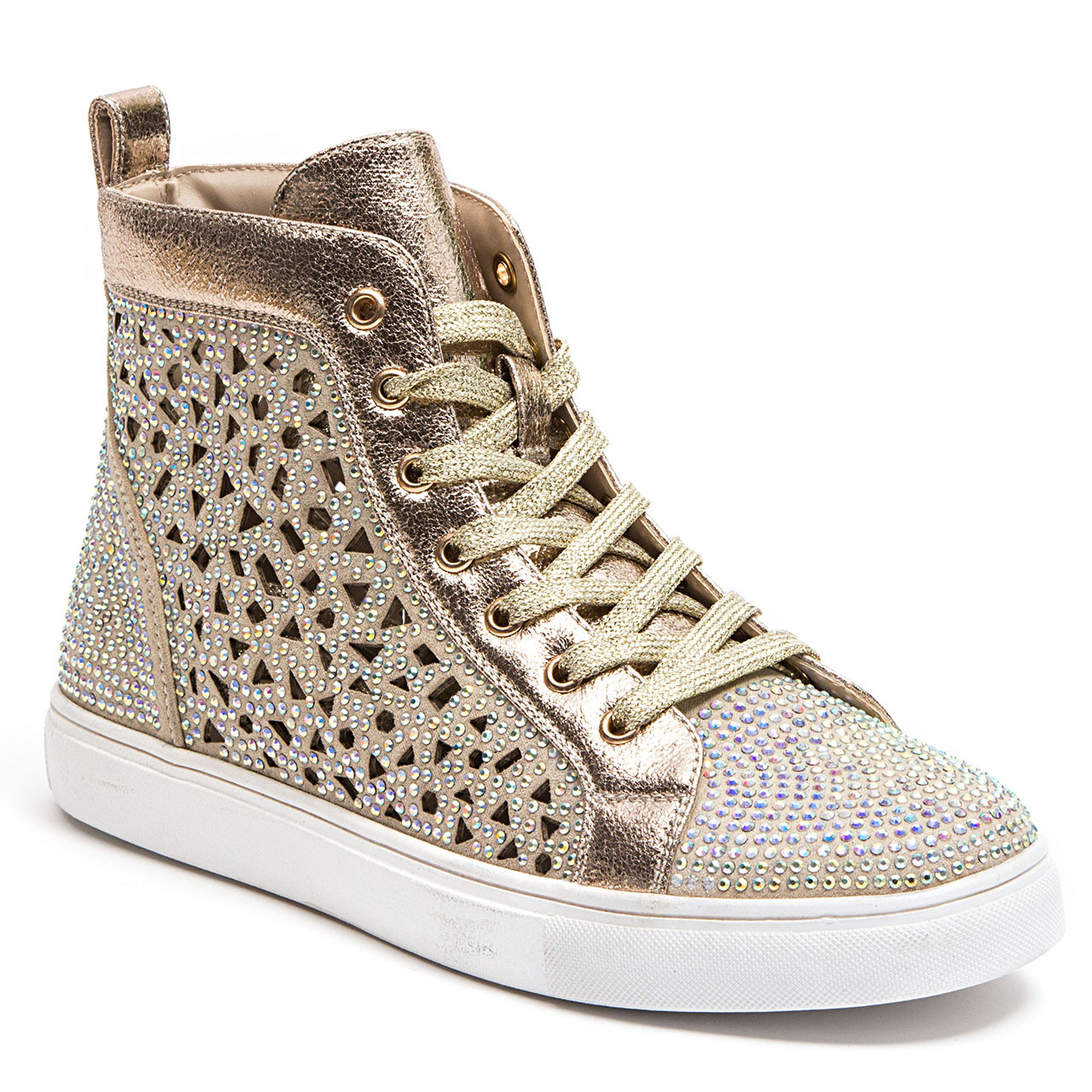 gold high top sneakers