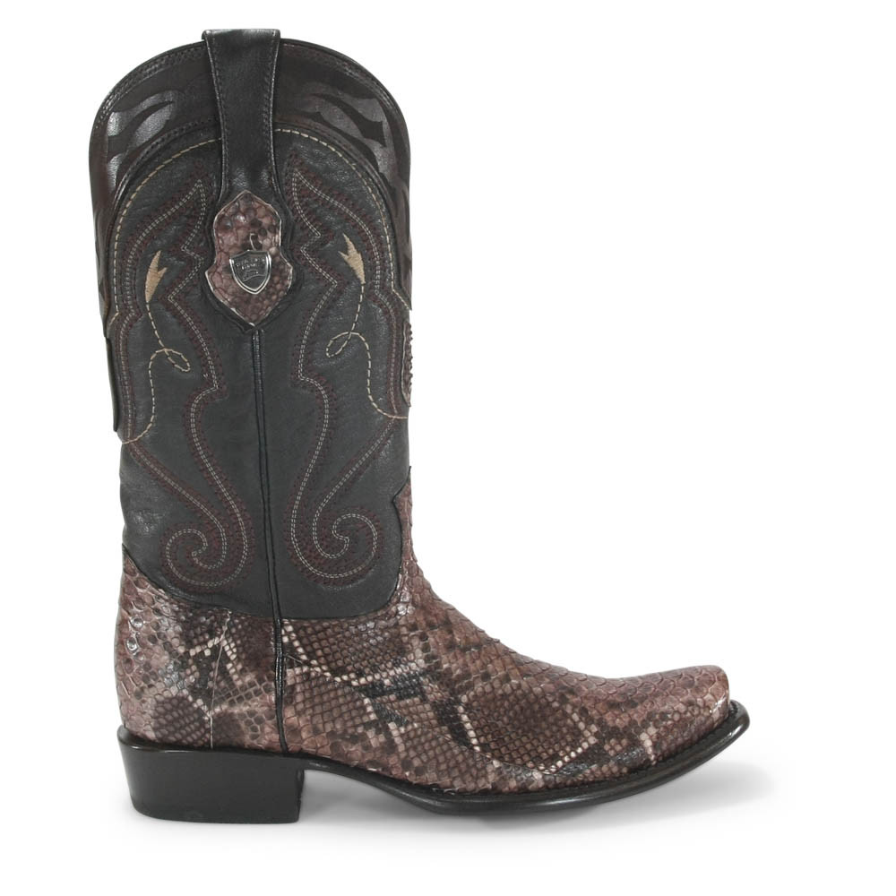 Wild West Rustic Brown Python Dubai Toe 
