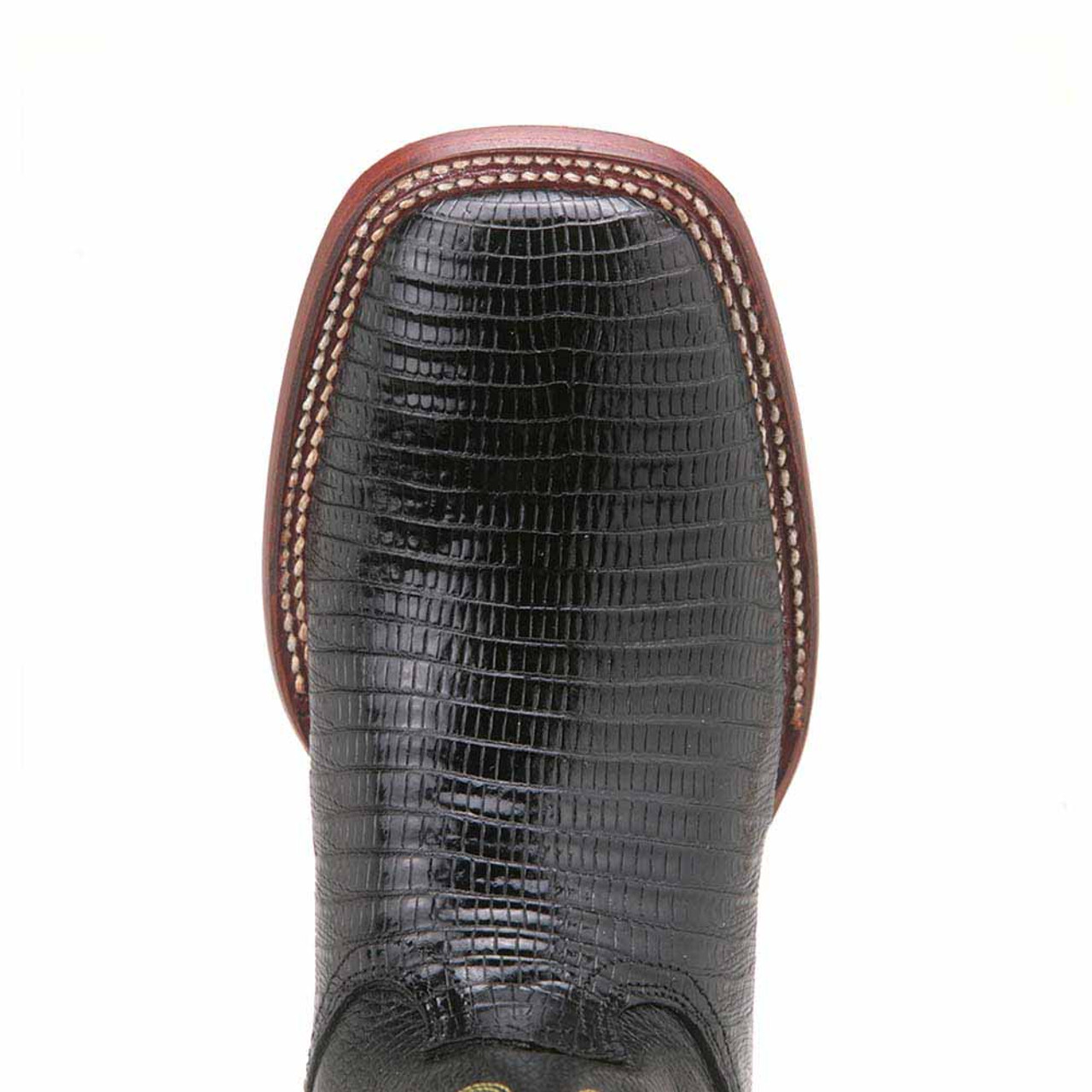 Los Altos Black Teju Lizard Square Toe Women's Western Boot