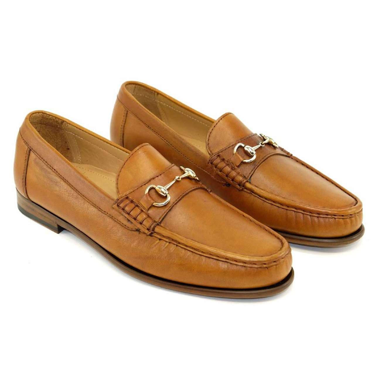 british tan loafers