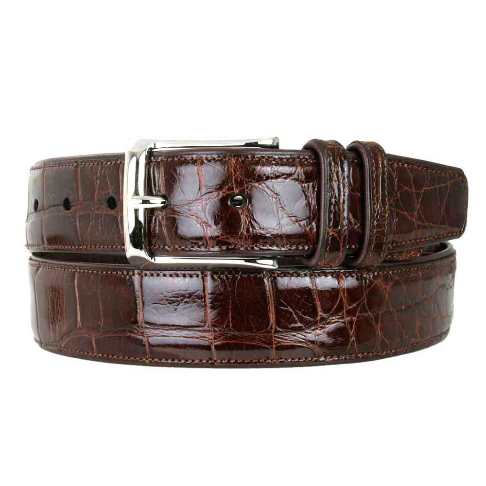 Mezlan Genuine Alligator Belt Cognac Sport